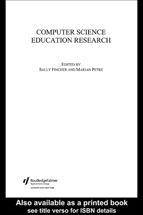 Book Computer Science Education Research free