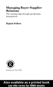 Book Managing Buyer-supplier Relations free