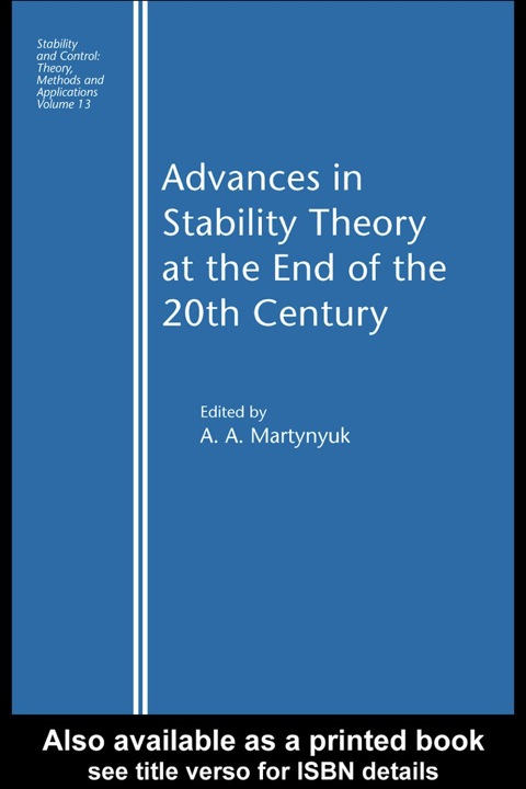 Book Advances in Stability Theory at the End of the 20th Century free