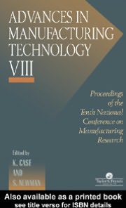 Book Advances In Manufacturing Technology Viii free