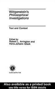 Book Wittgenstein's Philosophical Investigations free