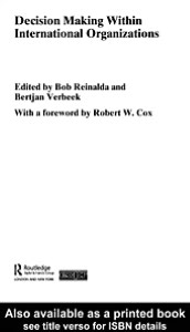 Book Decision Making Within International Organisations free