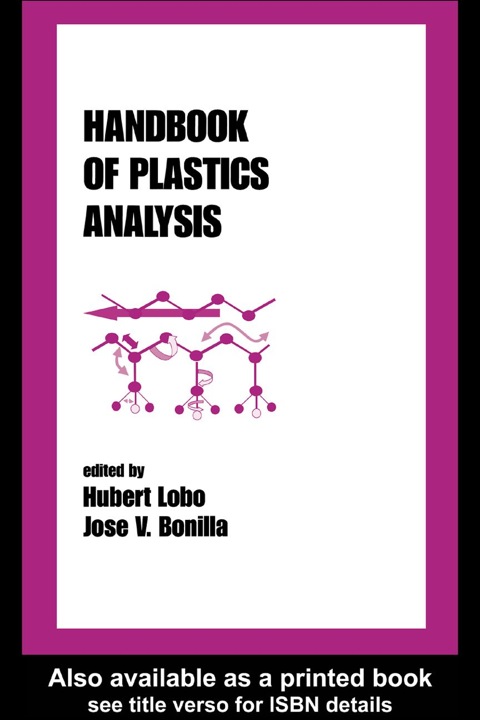 Book Handbook of Plastics Analysis free