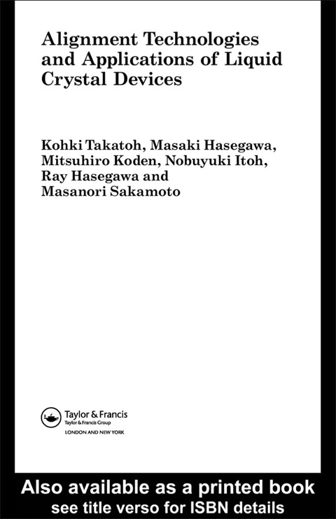 Book Alignment Technology and Applications of Liquid Crystal Devices free
