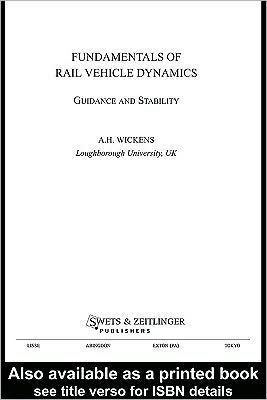Book Fundamentals Of Rail Vehicle Dynamics free