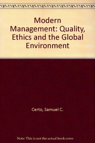 Book Modern management: Quality, ethics, and the global environment free