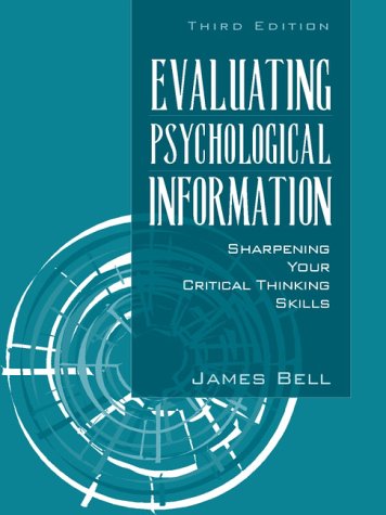 Book Evaluating Psychological Information: Sharpening Your Critical Thinking Skills (3rd Edition) free