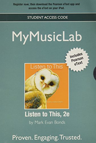 Book NEW MyMusicLab with Pearson eText -- Valuepack Access Card -- for Listen To This free
