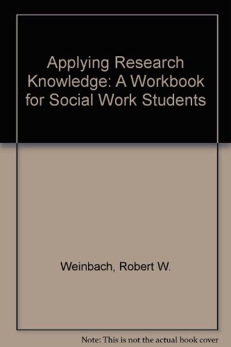 Book Applying Research Knowledge: A Workbook for Social Work Students free
