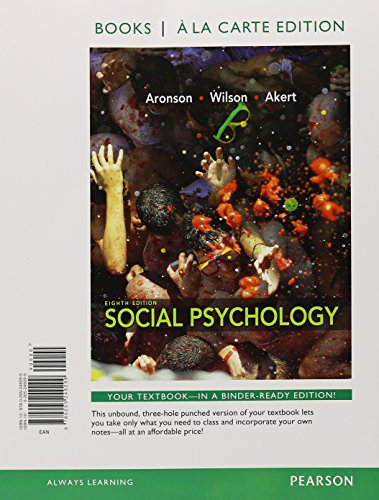 Book Social Psychology, Books a la Carte Plus NEW MyPsychLab with eText -- Access Card Package (8th Edition) free