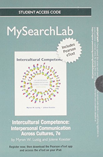 Book MySearchLab with Pearson eText -- Standalone Access Card -- for Intercultural Competence (7th Edition) free