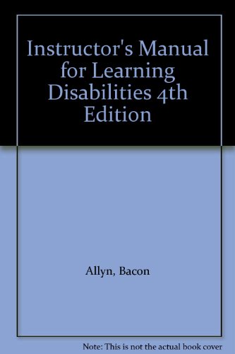 Book Instructor's Manual For Learning Disabilities 4th Edition free