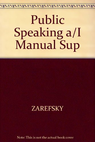 Book Public Speaking A/I Manual Sup free
