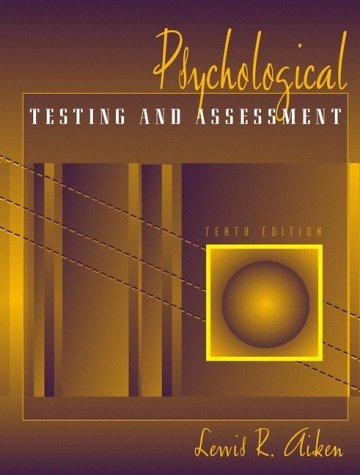 Book Psychological Testing and Assessment (10th Edition) free