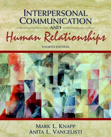 Book Interpersonal Communication and Human Relationships (4th Edition) free