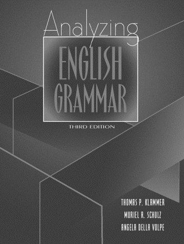 Book Analyzing English Grammar (3rd Edition) free