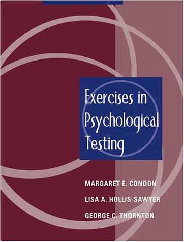 Book Exercises in Psychological Testing free