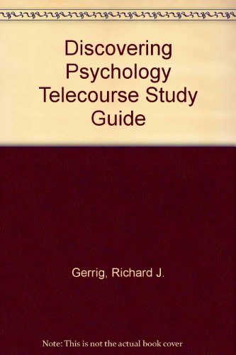 Book Discovering Psychology: Telecoure Student Study Guide free