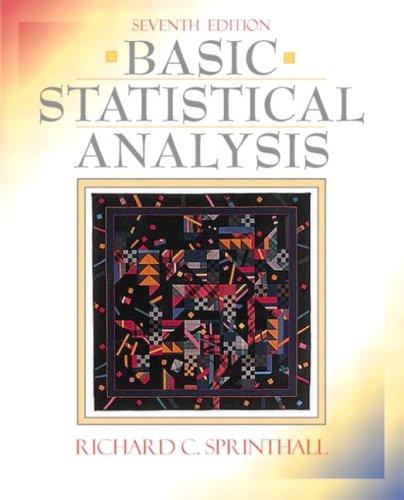 Book [Studyguide for Basic Statistical Analysis by Sprinthall, ISBN 9780205360666] (By: 7th Edition Sprinthall) [published: October, 2006] free
