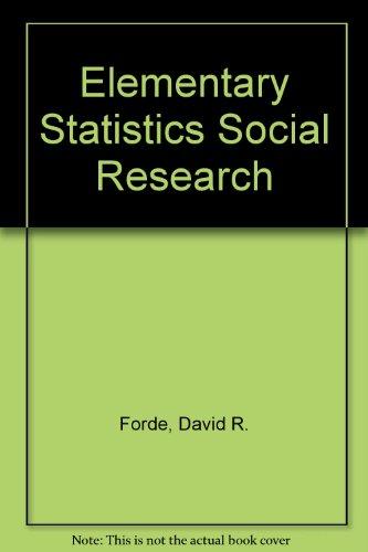 Book Elementary Statistics Social Research free