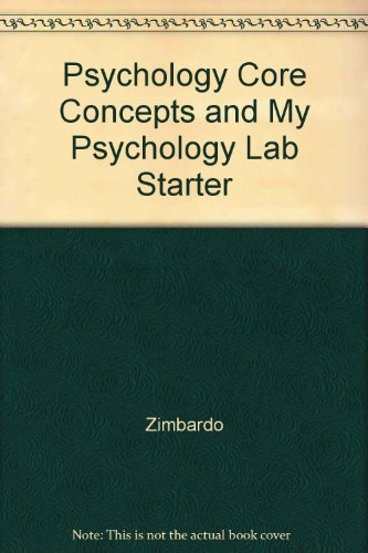 Book Psychology Core Concepts and My Psychology Lab Starter free