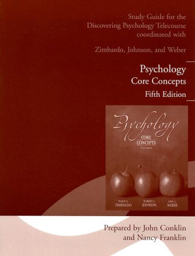 Book Telecourse Study Guide For Psychology: Core Concepts (all Editions) free