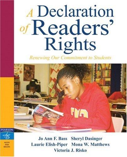 Book A Declaration of Readers' Rights: Renewing Our Commitment to Students free