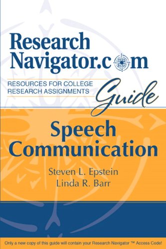 Book Researchnavigator.com Guide: Speech Communication (valuepack Item Only) free