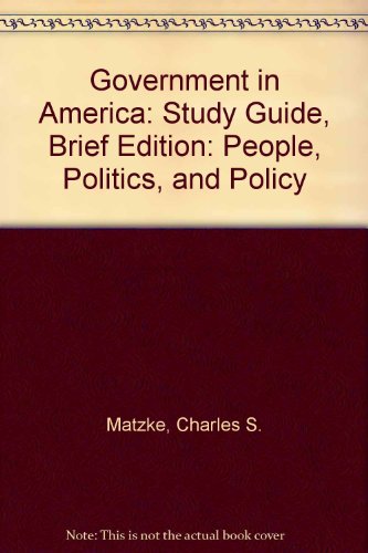 Book Goverment in America Brief Version (Study Guide) free
