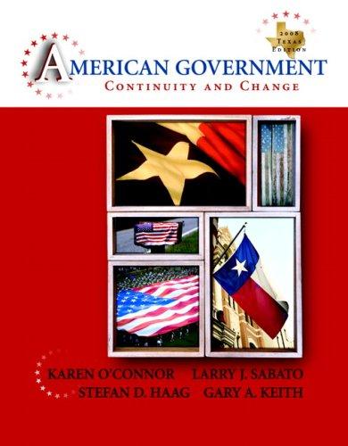 Book American Government: Continuity And Change, 2008 Texas Edition Value Package (includes Mypoliscilab Resources For Blackboard/webct Student Access  For American Government) free