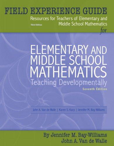 Book Field Experience Guide for Elementary and Middle School Mathematics: Teaching Developmentally free