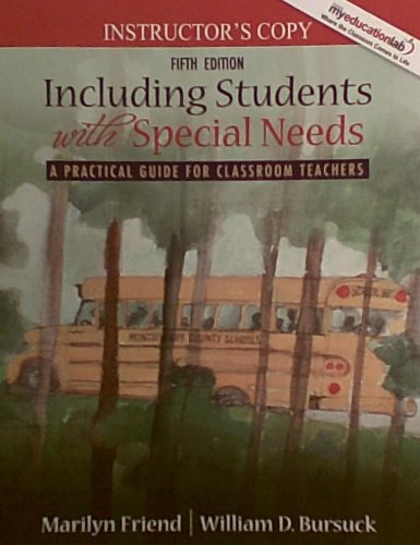 Book Including Students with Special Needs 5th Edition Instructors Copy free