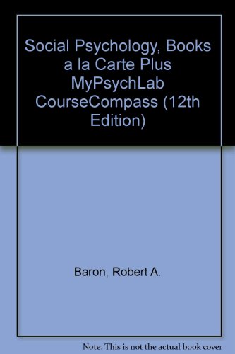 Book Social Psychology, Books A La Carte Plus Mypsychlab Coursecompass (12th Edition) free