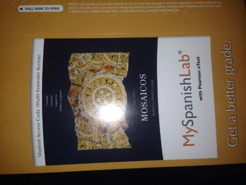 Book MySpanishLab -- Access Card -- for Mosaicos (one semester access) (5th Edition) free