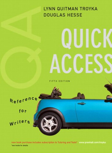 Book Quick Access, Reference For Writers Value Package (includes Mycomplab New 48-month Student Access ) free