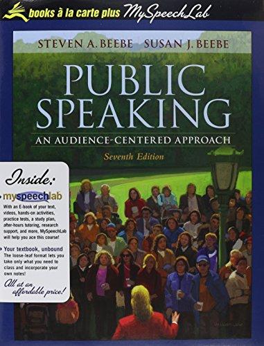 Book Public Speaking: An Audience-centered Approach, Books A La Carte Plus Myspeechlab Value Package (includes Interviewing Guidebook) free
