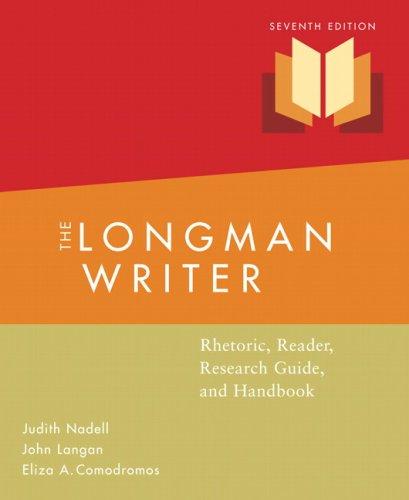 Book Longman Writer: Rhetoric, Reader, Research Guided Handbook Value Package (includes MyCompLab NEW Student Access ) free