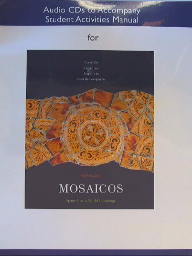 Book Audio CDs for Student Activities Manual for Mosaicos: Spanish as a World Language free