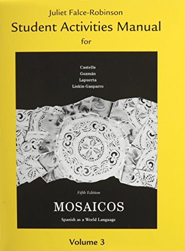 Book Student Activities Manual for Mosaicos, Volume 3 free