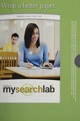 Book MySearchLab without Pearson eText -- Standalone Access Card free