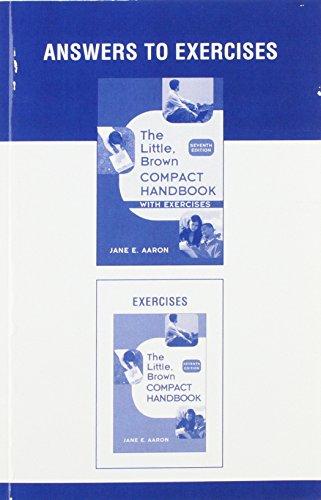 Book Answers to Exercises Book for The Little, Brown Compact Handbook and Answers to Exercises in The Little, Brown Compact Handbook with Exercises free