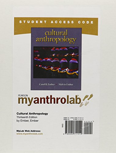 Book Myanthrolab Without Pearson Etext -- Standalone Access Card -- For Cultural Anthropology (13th Edition) free