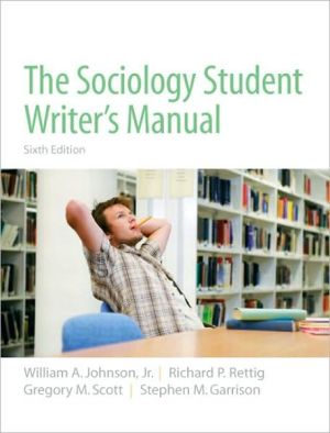 Book The Sociology Student Writer's Manual free