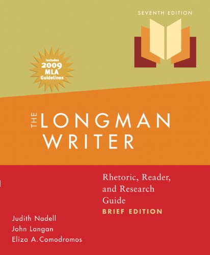 Book The Longman Writer: Rhetoric, Reader, and Research Guide free