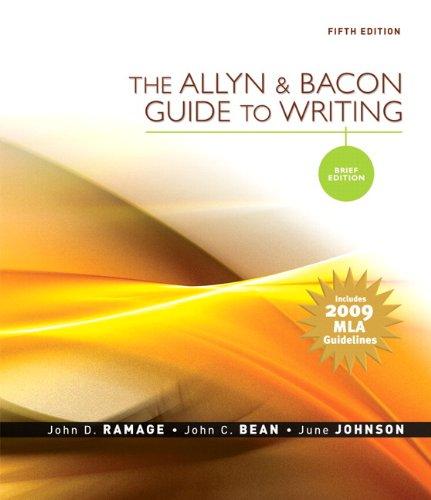 Book The Allyn & Bacon Guide to Writing: Brief Edition, MLA Update Edition (5th Edition) free