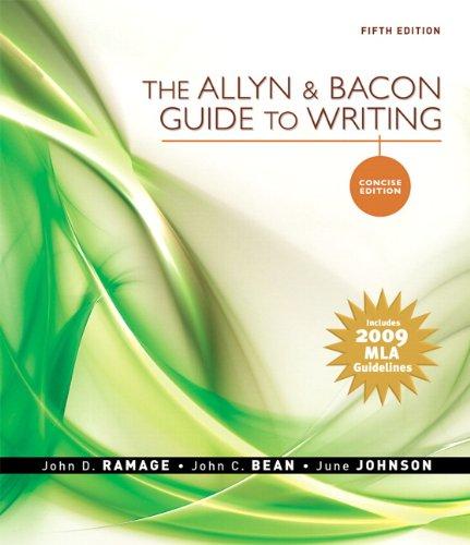 Book Allyn & Bacon Guide to Writing, Concise Edition, The, MLA Update Edition (5th Edition) free