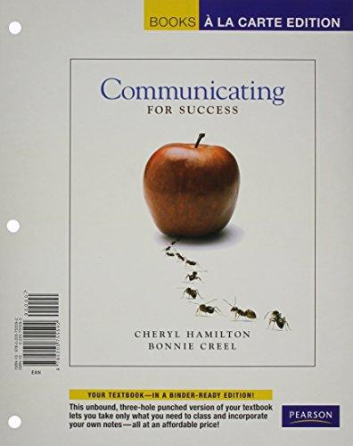 Book Communicating for Success, Books a la Carte Edition free