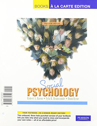 Book Social Psychology, Books a la Carte Plus MyPsychLab (12th Edition) free
