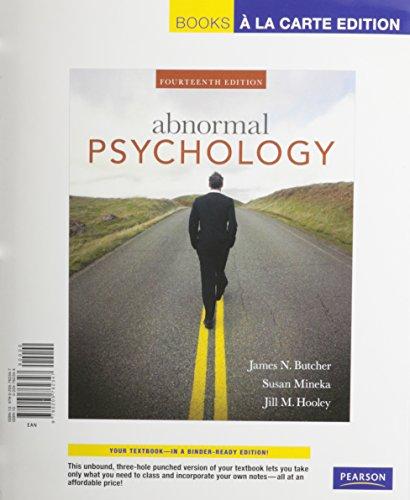 Book Abnormal Psychology, Books a La Carte + Mypsychlab free