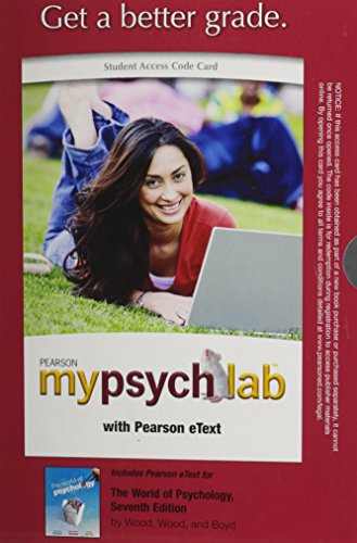 Book MyPsychLab with Pearson eText -- Standalone Access Card -- for World of Psychology (7th Edition) free